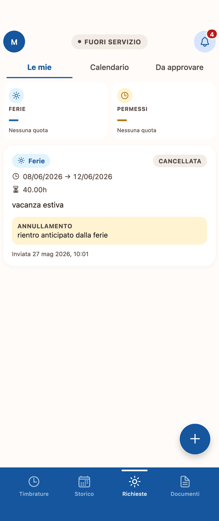 Le tue richieste