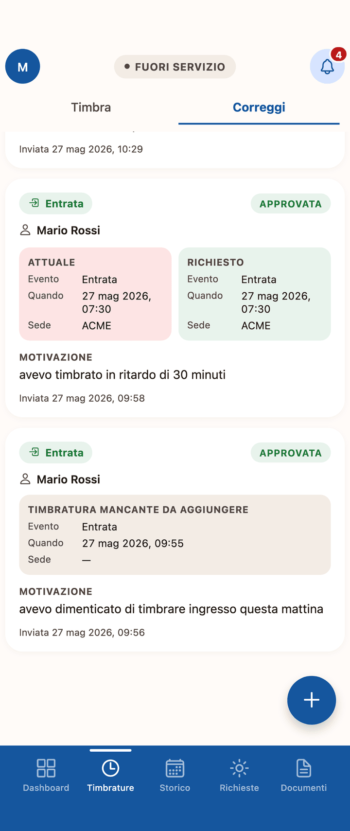 Tutte le correzioni