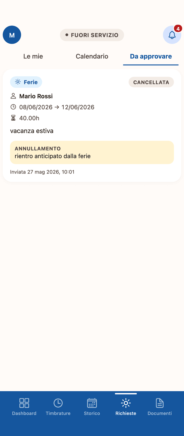 Approvazioni dal telefono